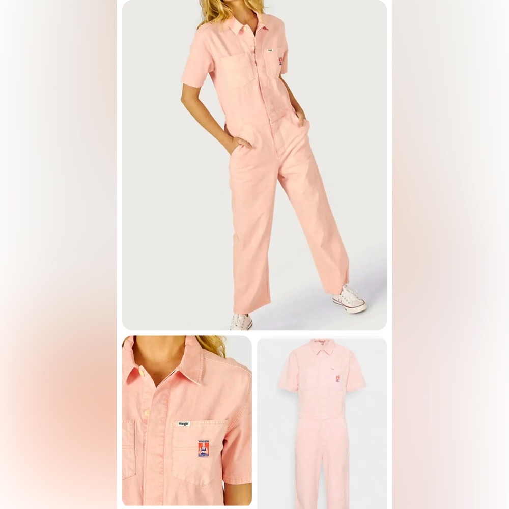 Wrangler WOMEN CASEY JONES COVERALL pink jumpsuit overalls jumper Rose Mist- XS
